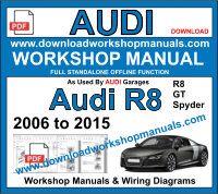 Audi r8 2006 to 2015 service repair workshop manual